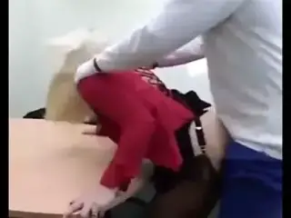 Female boss gets pumped by the janitor
