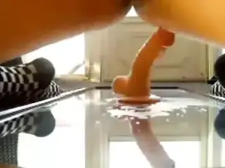 Monica Taylor Rides a Dildo and Squirts