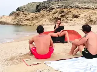 Beach DP For Brunette