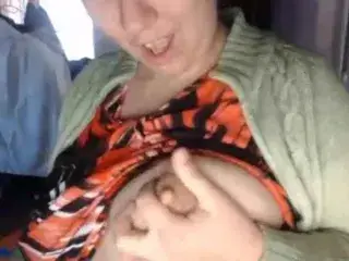 Nice self nipple suck