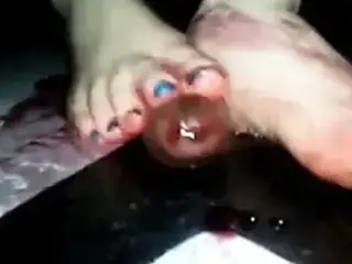 footjob penis and jelly