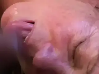 Nikki takes BBC cum facial
