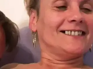 Gran invites young studs in to fuck her good!