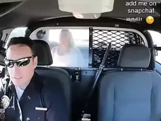 blowjob in a police car
