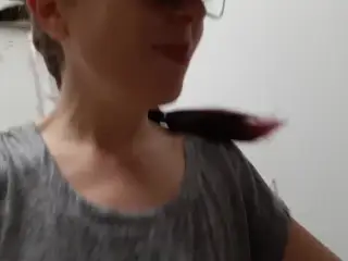 Nerdy Girl Pisses On Flipflops