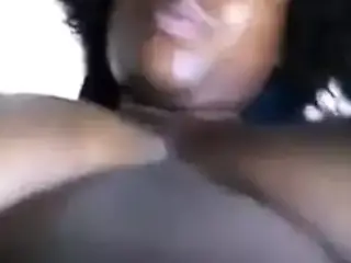 Ebony Slay Queen Exposing hairy pussy