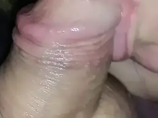 Lady J drains stubby cock
