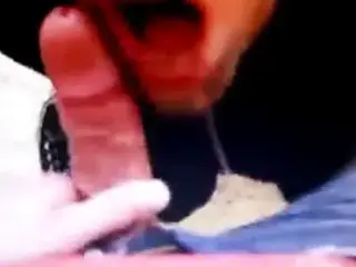 Mature blows me in leather catsuit