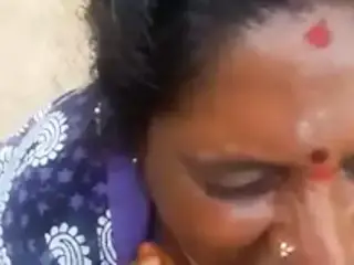 Tamil aunty taking lover's cum in her mouth