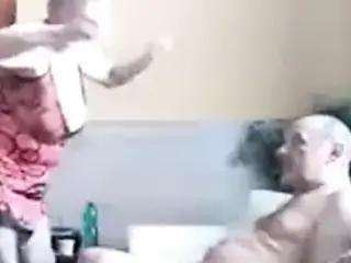 Gran and Granpa  having  fun