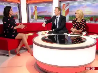 Sally Nugent in a Very Short Dress