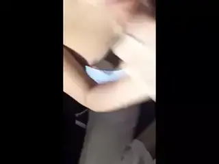 Young girl with best natural tits sucks a dick crazy