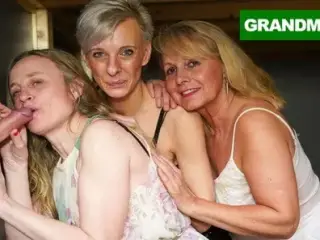 Triple Blonde Granny Orgy