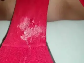 Flashing my Creamie Vaginal Discharge Wet & Dirty Pantie