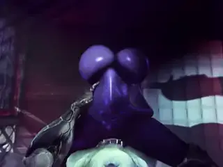 3D Ebony Horny Woman get sperm in her pusy