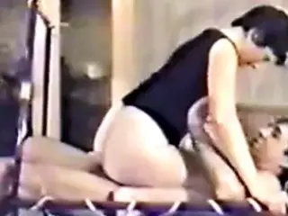 homemade British trampoline fucking