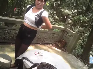 Chubby MILF Asian Bareback Outdoors