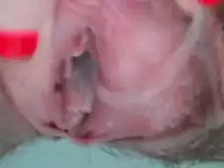 Creamy Hairy Pussy Play