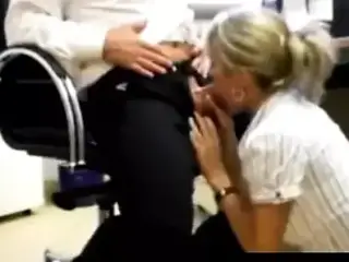 BIG TITS SECRETARY REAL BLOWJOB