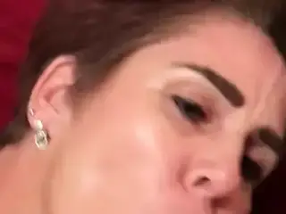 mature cougar doing doggystyle with a cum swallowing