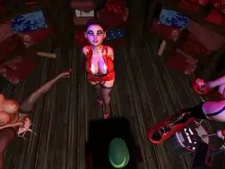 SFM 3D VR Huge tits midget santa elves fuck guy