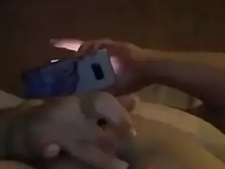 Bbw and hubby playing together on video chat