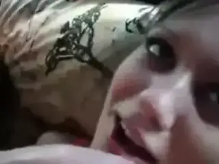 submissive sucking and cum in mouth