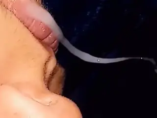 Taking those resting lips with cumshot