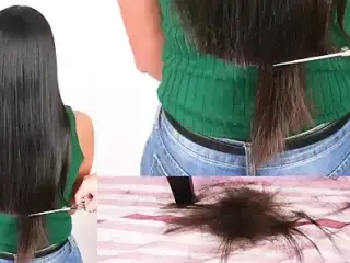 got amazed by beautiful long hair