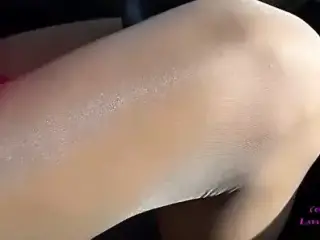 Glossy pantyhose in my car