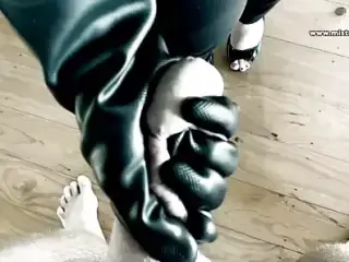 Squeezed cock
