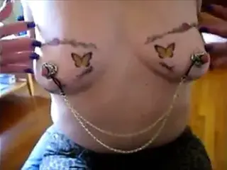 squirtys big nips with nipple jewelry