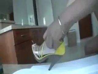 Brunette swallow cum in bathtub