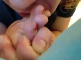 Self Toe Sucking on Webcam