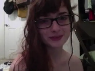 Skinny nerd panty rub.