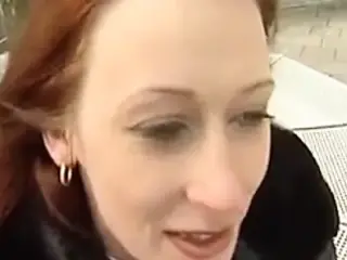 Redhead MILF from street into porn studio