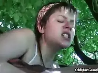 Gangbang in a shed