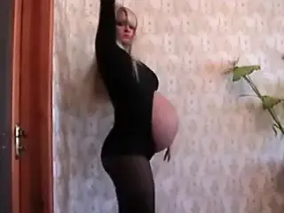 Sexy Blonde Pregnant Dance