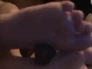 sexy hot  footjob - solejob and cum on feet