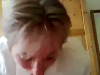 Mature teacher giving blowjob and squirting