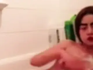 emo russian chick bath time