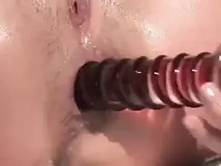 Ashley bangs both her holes with big toys