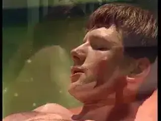 brunette banged by 2 guys + with double handjob