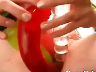 Nasty girl destroys her cunt with toys