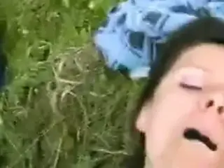 Anal and cumshot in the forest