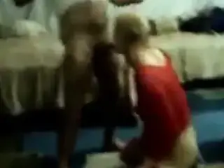 Mystee's Erotic BJ in Red Fishnets