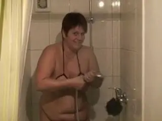 German slave Anna - shower after session