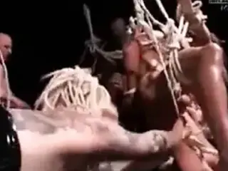 Pierced and tattooed goth orgy Emo sluts fucked hard