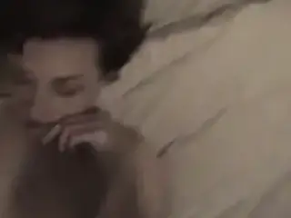 Amateur fucked in her hairy snatch, then facialed
