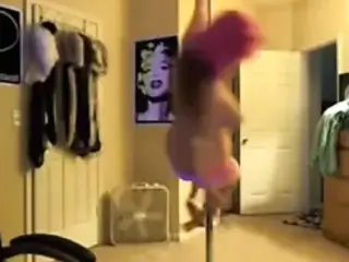 weird amature pole dance